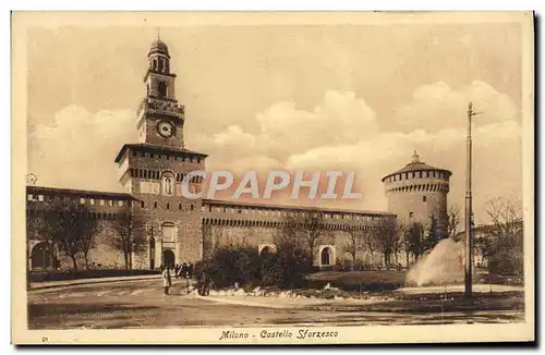 Cartes postales Milano Castello Sforzesco