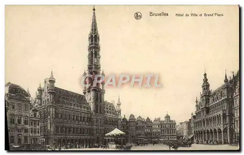 Ansichtskarte AK Bruxelles Hotel De Ville Et Grand Place