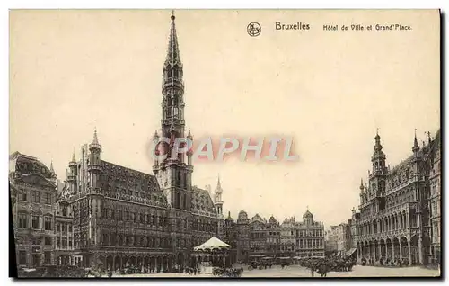 Cartes postales Bruxelles Hotel De Ville Et Grand Place