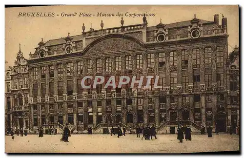Cartes postales Bruxelles Grand Place Maison Des Corporations
