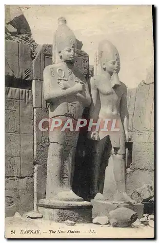 Ansichtskarte AK Karnak The New Statues Egypt Egytpte