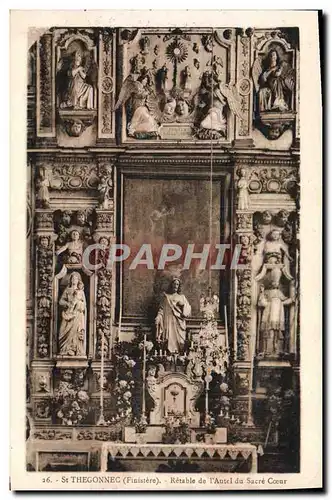 Cartes postales St Thegonnec Retable De I'Autel Du Sacre Coeur