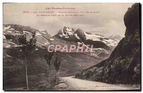 Ansichtskarte AK Col De Somport Versant espagnol Pic d&#39Aspe Le premier lacet de la route d&#39Espagne