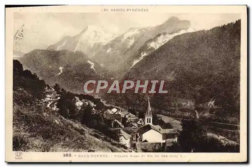 Cartes postales Eaux Bonnes Village d'Aas et pic de Ger