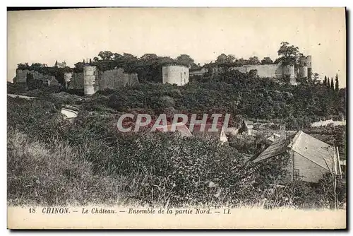 Ansichtskarte AK Chinon Le Chateau Ensemble De La Partie Nord