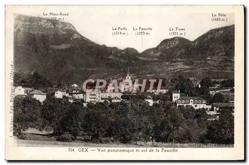 Cartes postales Gex Vue Panoramique Et Cold De La Faucille