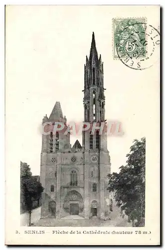 Cartes postales Senlis Fleche De La Cathedrale