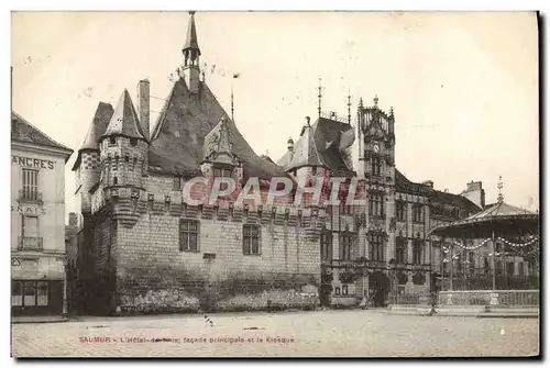 Ansichtskarte AK Saumur Hotel De ville Facade principale et le kiosque