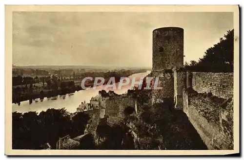 Cartes postales Chateaux De La Loire Chinon Tour du moulin et vallee de la Vienne