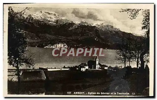 Ansichtskarte AK Annecy Eglise De Sevrier Et La Tournette