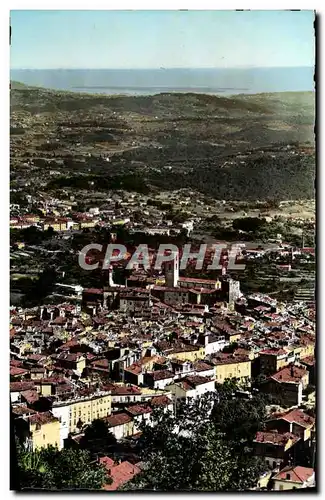 Cartes postales moderne Cote D&#39Azur Grasse Vue Generale Au Loin Les Iles De Lerins