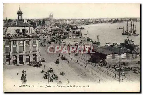 Cartes postales Bordeaux Les Quais Vue Prise De La Douane