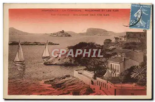 Cartes postales Marseille La Corniche Maldorme Et Les Iles