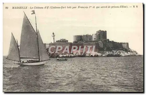 Cartes postales Marseille Le Chateau d&#39If Bateau