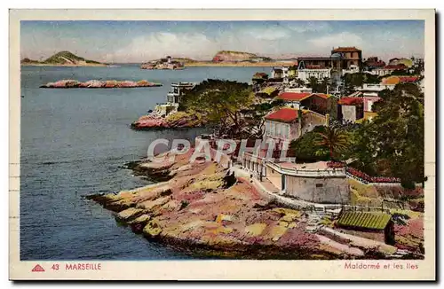 Cartes postales Marseille Maldorme et les iles