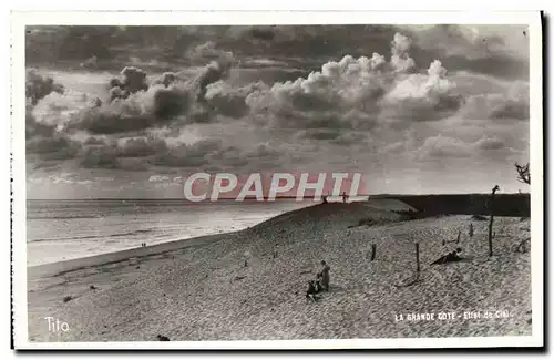 Cartes postales La grande cote Effet de ciel