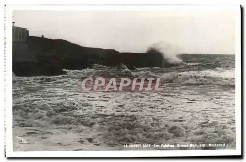 Ansichtskarte AK La grande cote Les falaises Grosse mer