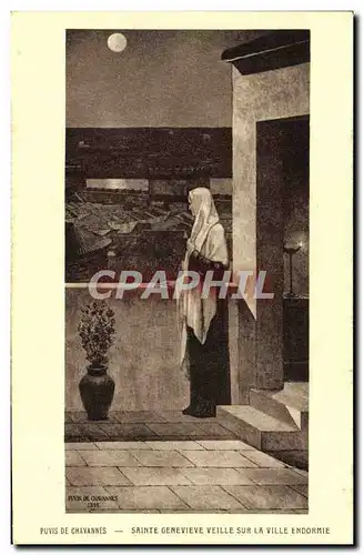 Ansichtskarte AK Puvis de Chavannes Sainte Genevieve veille sur la ville endormie Paris