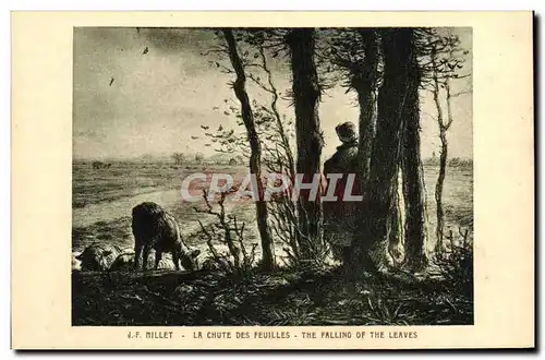 Cartes postales JF Millet La chute des feuilles