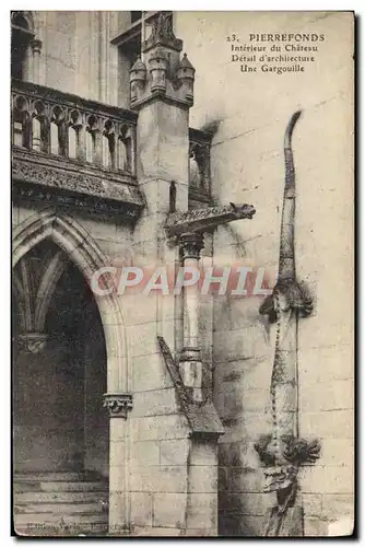 Ansichtskarte AK Pierrefonds Interieur Du Chateau Une gargouille