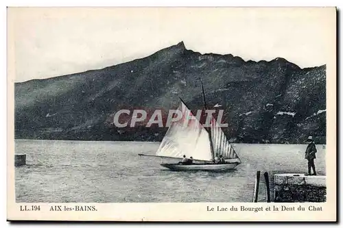 Cartes postales Aix Les Bains Le Lac Du Bourget Et La Dent Du Chat