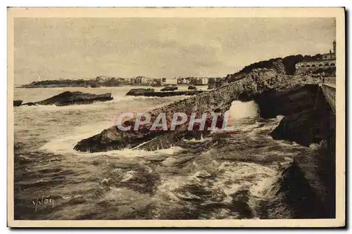 Ansichtskarte AK Biarritz La roche percee et le Cap Saint Martin