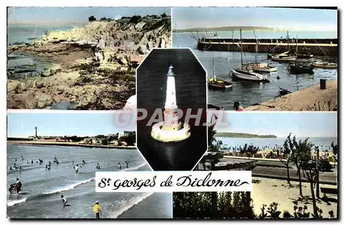 Cartes postales moderne St Georges De Didonne Rochers de Vallieres le port Phare de Cordouan L'heure du bain La plage