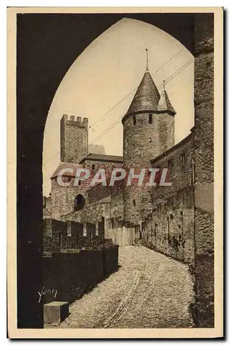 Cartes postales La Douce France Carcassonne La Cite L'avant porte et la Tour de justice