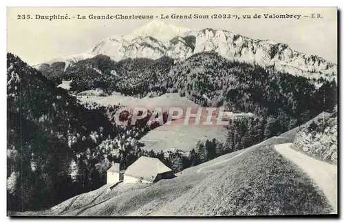 Cartes postales Dauphine La Grande Chartreuse Le Grand Som vu de Valombrey