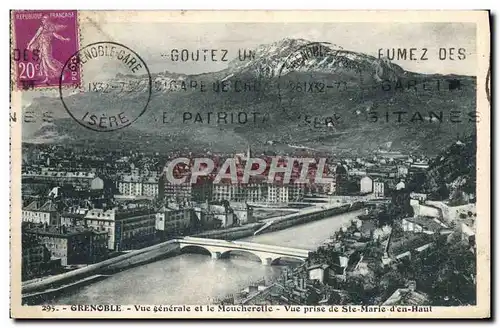 Cartes postales Grenoble Vue Generale Et Le Moucherotte Vue Prise De Ste Marie D&#39En Haut