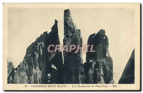 Cartes postales Chamonix Mont Blanc Les Clochetons Du Plan Praz