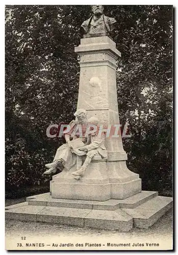 Ansichtskarte AK Nantes Au Jardin Des Plantes Monument Jules Verne