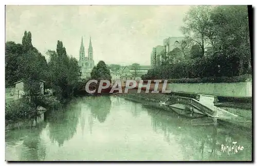 Ansichtskarte AK Niort La Sevre Niortaise Vers Le Vieux donjon et l&#39eglise Saint Andre