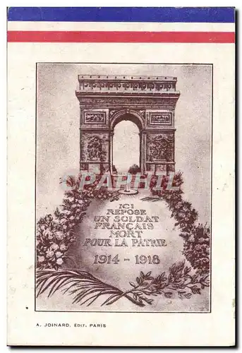 Cartes postales Arc de Triomphe Paris Militaria