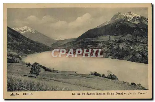 Cartes postales Corps Le Lac Du Saulet ancien lit du Drac et pic du Faraud