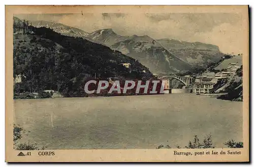 Cartes postales Corps Barrage Pont et Lac Du Saulet