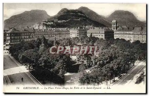 Cartes postales Grenoble La Place Victor Hugo Les Forts Et Le Saint Eynard