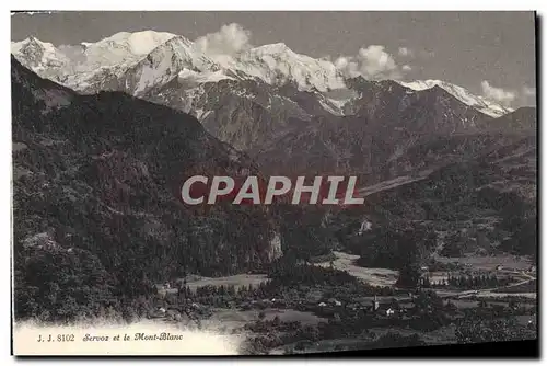 Cartes postales Servoz et le Mont Blanc