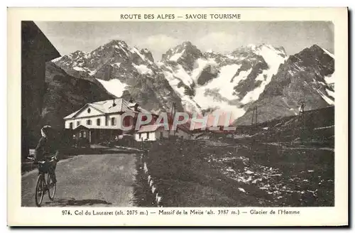 Ansichtskarte AK Route Des Alpes Savoie Tourisme Col du Lautaret Massif de la Meije Glacier de l&#39homme