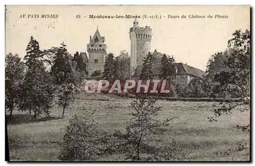 Ansichtskarte AK Montceau les Mines Tours du Chateau du Plessis