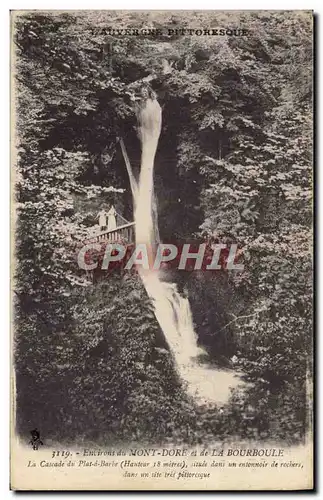 Ansichtskarte AK Environs du Mont Dore et de la Bourboule La cascade du Plat a Barbe