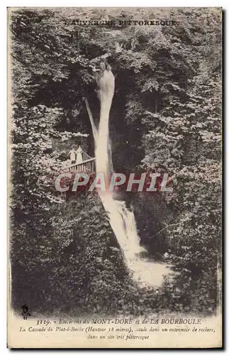 Cartes postales Environs du Mont Dore et de la Bourboule La cascade du Plat a Barbe