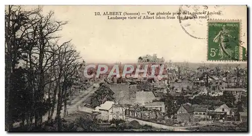 Cartes postales Albert Vue Generale Prise de la route D&#39Amiens