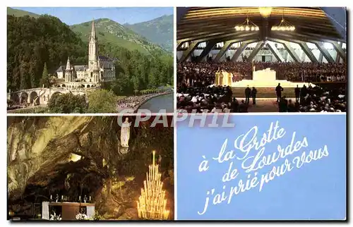 Cartes postales moderne Lourdes La Basilique Souterraine