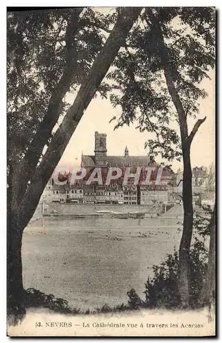 Ansichtskarte AK Nevers La Cathedrale Vue a Travers les Acacias