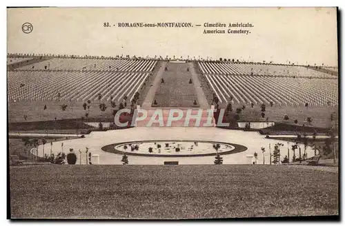 Cartes postales Romagne Sons Montfaucon Cimetiere Americain Militaria