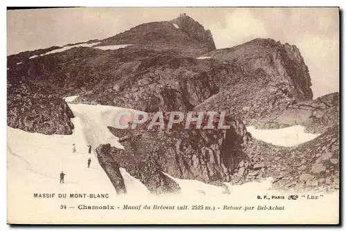 Cartes postales Chamonix Massif Du Brevent Retour par Bel Achat