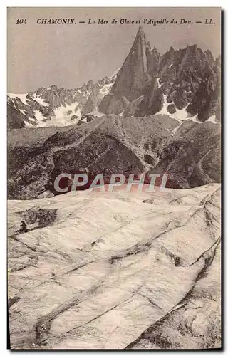 Cartes postales Chamonix La Mer de Glace et L&#39Arguille du Dru