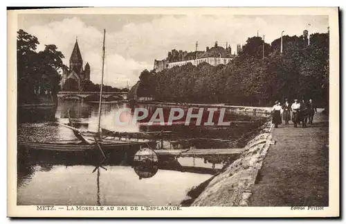 Cartes postales Metz La Moselle Au Bas De L&#39Esplanade