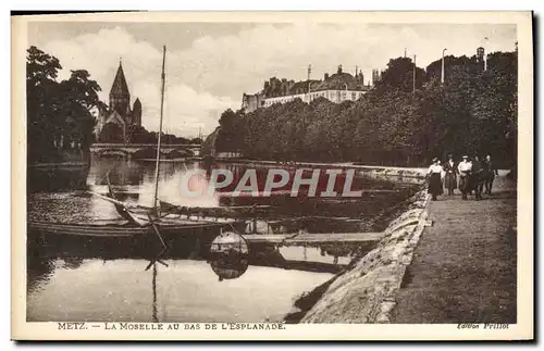 Cartes postales Metz La Moselle Au Bas De L'Esplanade